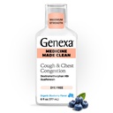Genexa Clean Cough & Chest Congestion Relief, Dye Free, 0% Künstliche Zusatzstoffe, Multi-Symptom Maximum Strength Relief Cough Syrup, Cough Suppressant & Expectorant, Organic Blueberry Flavor, 6 fl oz