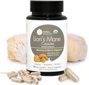 Herbal Treasure Lions Mane Supplement Kapseln, Hergestellt mit Bio Lions Mane Pulver für Psychische Klarheit und Fokus Supplements, 800mg Lions Mane Powder Organic Mushroom Supplement 90 Caps
