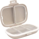 Holii Reise Pille Organizer, 8 Komponenten Tragbare Pille Fall, Tägliche Pille Box, Vitamine zu halten, kleine Pillen-Container für Pocket Purse Medicine Organizer (Khaki)