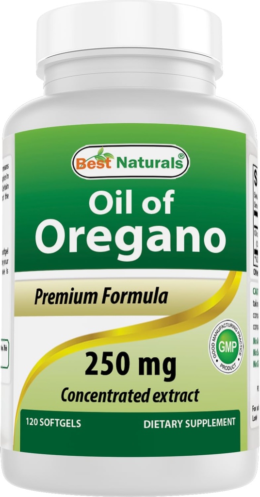 Meilleur naturel Origan huile 250 Mg Softgels, 120Conte
