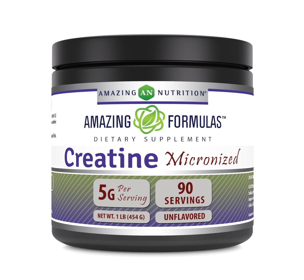 Formules étonnantes Supplément de poudre monohydratée de créatine micronisée de 5000 mg par portion