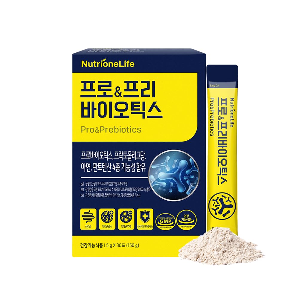 Pre&Pro Biotics, 1Billion CFU, Powder Type Korea Probiotics, Multi-Strain Probiotic Blend, unterstützt Verdauungs-Wellness, Enthält Zink und Pantothensäure