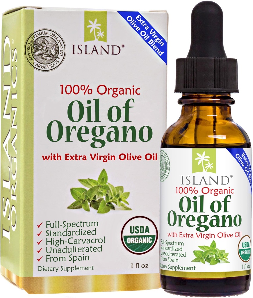 Öl von Oregano Bio-Flüssigtropfen (1 oz) - Mischung aus Bio-Oregano-Öl & Olivenöl, in Spanien gepflanzt