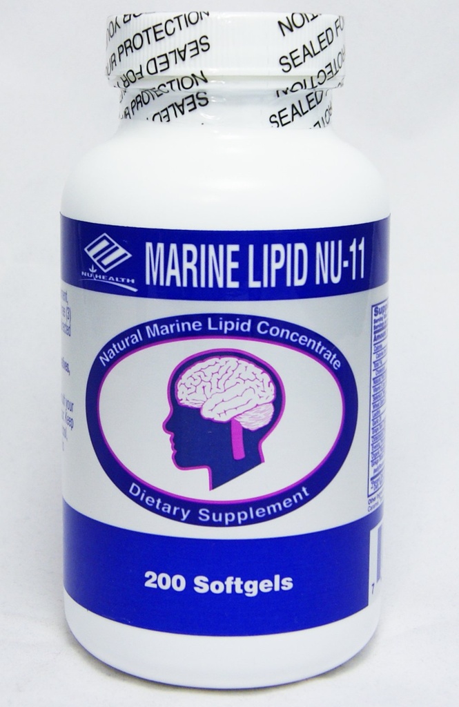 Marine Lipid Nu-11 in 1 Include : Fish Oil,soy Lecithin, Weizen Germ Öl, Selenlum Hefe, Knoblauch Öl, Grape Bark Extract, Vitamin E, Octacosand Powder, Evening Primross Oil, Orgenic Flaxseed Oil, Ginkgo Biloba Extract.