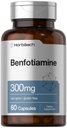 Horbäach Benfotiamine 300mg | 60 Kapseln | Non-GMO, Glutenfreie Ergänzung