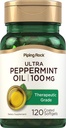 Piping Rock Pfefferminzöl Softgel Kapseln | 50mg | 120 Pillen | Therapeutic Grade Extract | Non-GMO, Glutenfreie Ergänzung