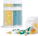 Extra große Ergänzung Organizer und tragbare Pille Case mit 8 Komponenten Doppelschicht Medizin Spender Monatliche Vitamine Organizer Pill Bottle,Transparent