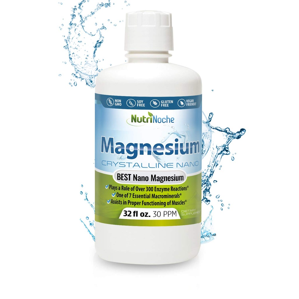 Magnésium liquide par NutriNoche– 99,99% Ultra Pure Crystalline Nano gouttes pour l'absorption maximale et la biodisponibilité - Magnésium Glycinate Liquid Alternative - Supporte Sleep Calm Energy Muscles Nerves