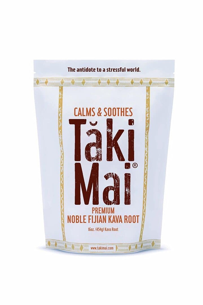Taki Mai Noble Kava Kava Root Powder 16oz – Grin traditionnel authentique, détente naturelle du soir, nuits reposantes et rituels calmes, 100% Noble Kava
