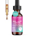 Pink Stork gouttes de sommeil bébé, naturellement soutenir le sommeil sans mélatonine pour les nourrissons, les tout-petits et les enfants, aide au sommeil avec camomille et Magnésium, Baby Essentials for Bedtime, 1 oz, 30 portions