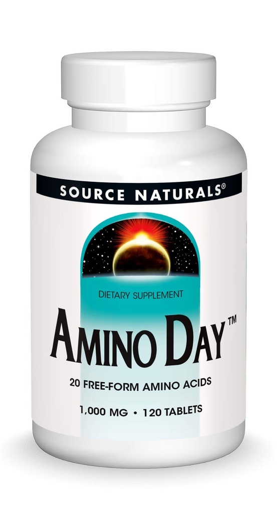 Quelle Naturals Amino Day - 20 freie Form Aminosäuren unterstützt die Qualität der Ernährung - 120 Tabletten