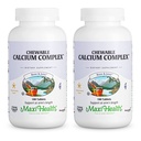 Maxi Health Chewable Kalzium Complex – Vanille Flavor Vitamin D3 und Magnesium Chewables helfen Knochen zu unterstützen – Kosher Magnesium und Kalzium Supplement für Frauen und Männer (180 Count, Paket von 2)
