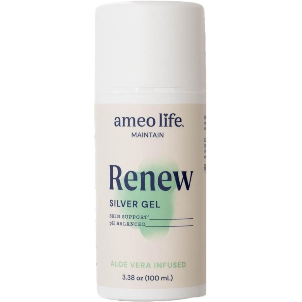 Ameo Life Colloidal Silver Gel for Skin Care with Aloe Vera - 30ppm Wound Care Gel Provides Wound Care for Cuts, Scrapes & Burns - Gentle Formula for Healthy Skin (3.38 oz)