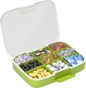 Restree große Pillen Organizer, Moisture Proof & Wasserdichte Reise Pille Fall, Portable Medication Box mit einstellbaren Dividers für Vitamine Ergänzungen Fischöl und tägliche Pillen 9 Komponenten (Green)