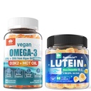 Zuckerfrei Lutein 20mg 40mg & Vegan Omega3 Gummis 1280mg