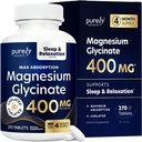 Magnesium Glycinate 400mg - 270 Magnesium Tabletten (nicht Kapseln) - 400 mg Elemental Magnesium - Hochverfügbar - Vegan und Vegetarisch - für verbesserten Schlaf, Stress-Relief & Cramp-Verteidigung