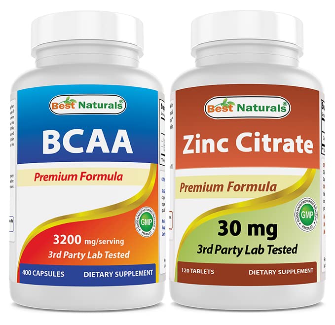 Meilleurs naturels BCAA 3200mg & Citrate de zinc 30 mg