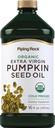 Piping Rock Kürbis Seed Öl Bio kalt gepresst | 16 Fl Oz | Extra Virgin, Non-GMO, Glutenfreie Ergänzung