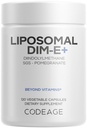 Codeage Liposomal DIM Ergänzung - 4 Monate Versorgung von DIM Vitaminen und SGS, Granatapfel, Broccoli, Vitamin E Isomer Tocopherols Alpha Beta Gamma Delta - Liposomal Formel - Glutenfrei - 120 Kapseln