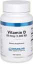 Douglas Laboratories Vitamin D 25 mcg (1.000 IU) - D3 Vitamin - Für Immununterstützung, Knochengesundheit & Zahngesundheit* - D Vitamin als Cholecalciferol - 100 Tabletten