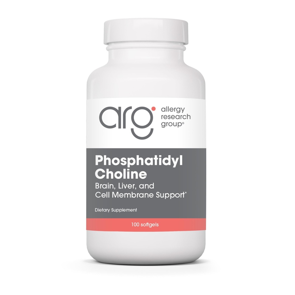 Allergy Research Group Phosphatidyl Choline Supplement - Lecithin Capsules, Verdauungsenzyme für Leber, Fat Digestion Support, Choline Supplements für Fatty Liver, 1540mg Softgels - 100 Count
