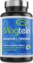 Magtéin - Supplément L-Thréonate Magnésium, Mémoire, Focus, Sommeil et Santé du cerveau Formule pour les hommes et les femmes, Soutien cognitif pour les adultes, Recherche clinique - 60 gélules