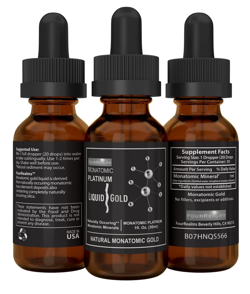 ORMUS monoatomique - Platine monoatomique, Orme monoatomique 1oz