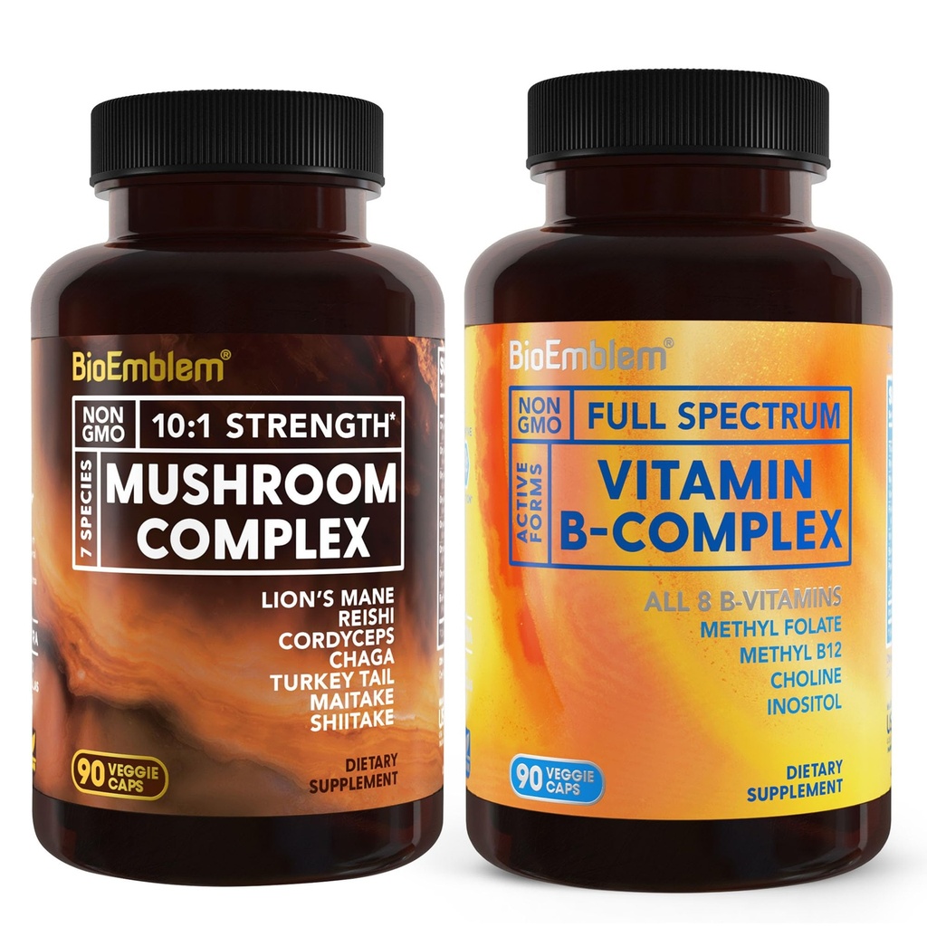 BioEmblem Complexe Vitamine B et Champignons