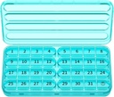 Zoksi Monatliche Pille Organizer 1 Mal pro Tag, 30 Tage Pille Box Organizer, ein Monat Pille Fall für Reisen, 31 Tage täglich Medcine Behälter für Vitamine, Supplement & Medikamente(Cyan)