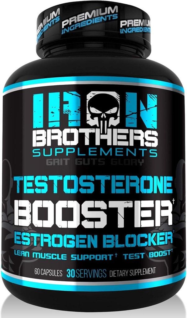 Testosteron-Booster für Männer mit Estrogen Blocker - Natürliche Anti-Estrogen-Ergänzung Libido & Stärke zu erhöhen - Muskelwachstum & Gewichtsverlust - Indol 3 Carbinol & Tribulus -60 Kapseln