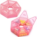 2PCS Weekly Pill Organizer Large 7 Day Pill Box Organizer Daily Medicine Case for Vitamine Fish Oil Pills Suppléments Arthrite Friendly