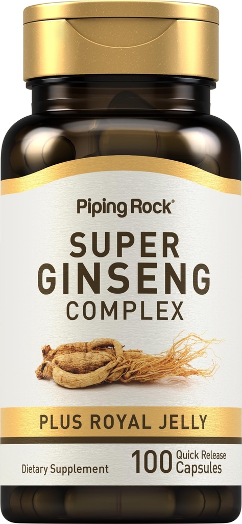 Piping Rock Ginseng Complex Kapseln | 100 Count | mit Royal Jelly | Non-GMO, Gluten kostenlose Ergänzung