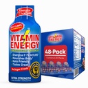 Vitamin Energy B12 11.000% Extra Strength Energy Shot Açaí Pomegranate 48 Pack, 260mg Natural Caffeine, B12 & B6, Nootropic Focus, Vitalität, Zero Sugar, Gluten-Free, Vegan, Kosher, 1.93 fl oz