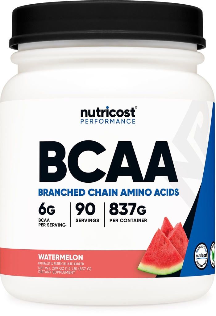 Nutricost BCAA poudre (Watermelon, 90 Serv) - Rapport optimal 2:1:1