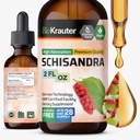 BIO KRAUTER Schisandra Berry Drops - Natural Schisandra Supplement for Mood Support - Alcohol & Sugar Free Extract - 2 Fl.Oz.