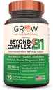 Vitamin Jenseits des B1-Komplexes wachsen - Allithiamin Natürliches Vitamin B1 Beilage mit essentiellen B-Vitaminen, Thiamin, Niacin, Biotin, Magnesium & More - Unterstützt Energie, Mood & Nervous System - 90 Kapseln