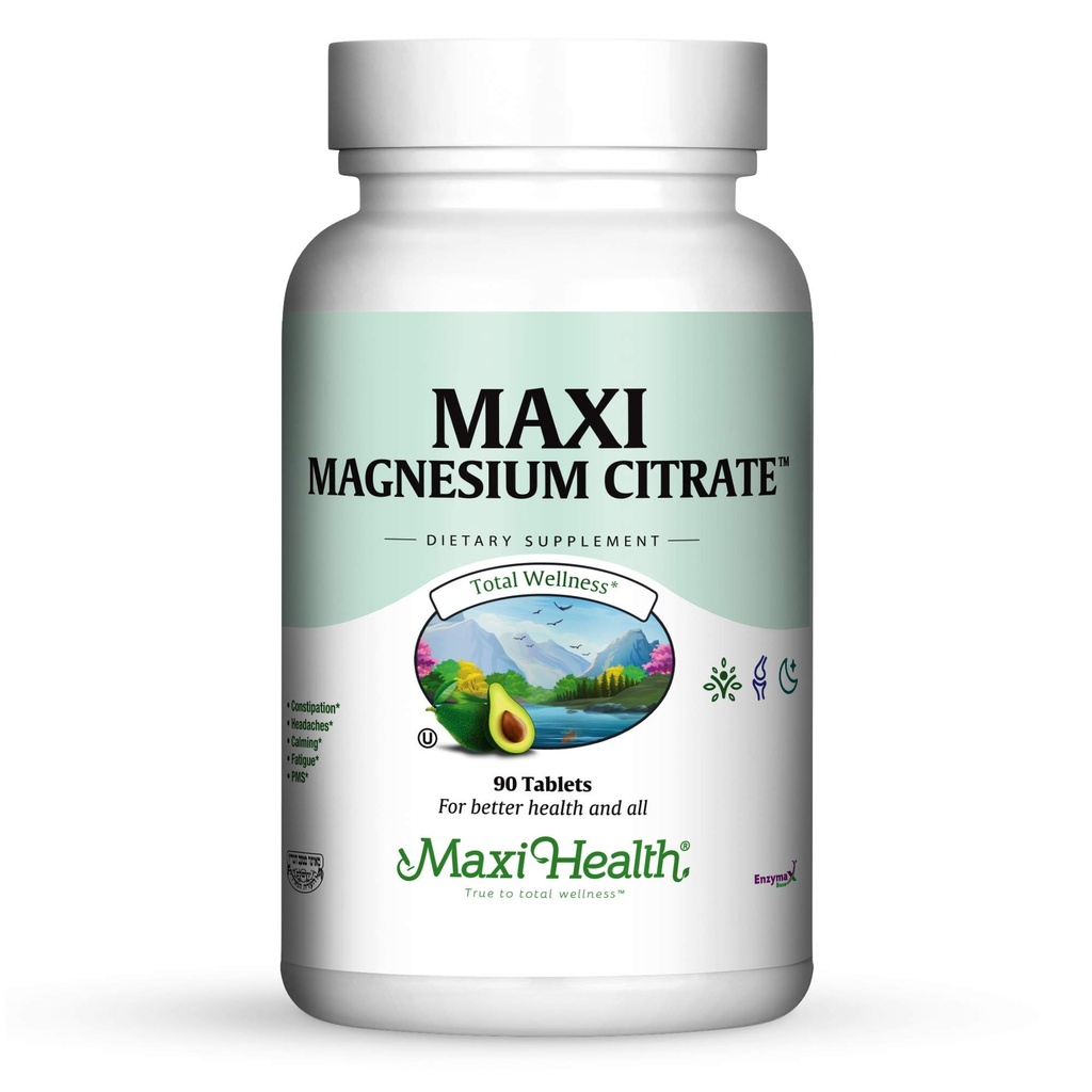 Supplément de citrate de magnésium Maxi Health Maxi, 90 comte (MCT)