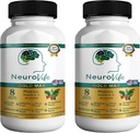 NeuroVife Gold Max Cerveau Supplément de soutien aux 8 Extraits naturels avec DHA, Vitamines A, C, B Complexe de 60 Capsules Veggies fabriquées aux États-Unis (2)