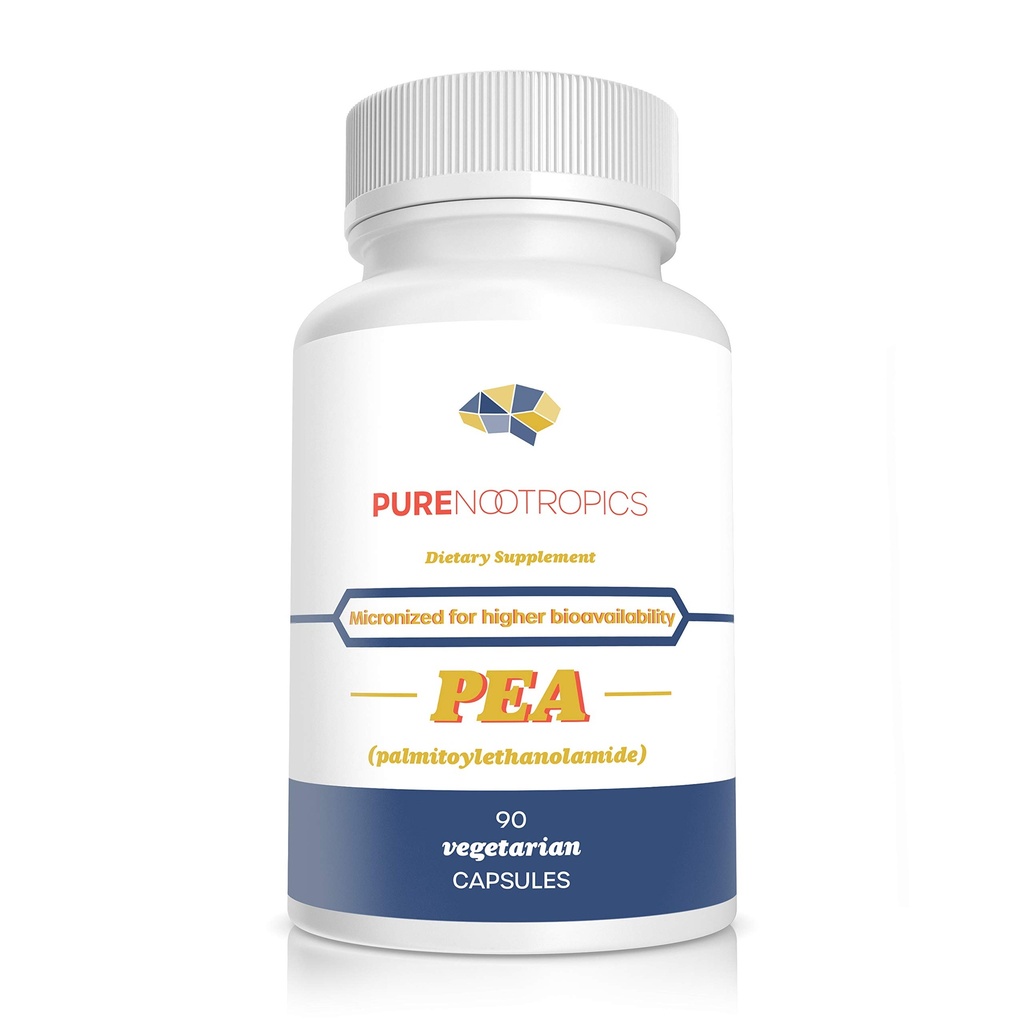 Pure Nootropics - Palmitoylethanolamid (Micronized Pea) 400 mg Kapseln | 90 Veg Caps Value Pack | Unterstützt Relief von okzialen Störungen | Unterstützt Immunsystem