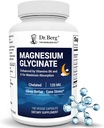 Dr. Berg Maximum Strength 4-in-1 Chelat Magnesium Glycinat mit sauber, Potent & Pure Zutaten | 4X Lab-Tested & Verified | USA Formulierte Magnesium Supplement Kapseln | 150 Kapseln