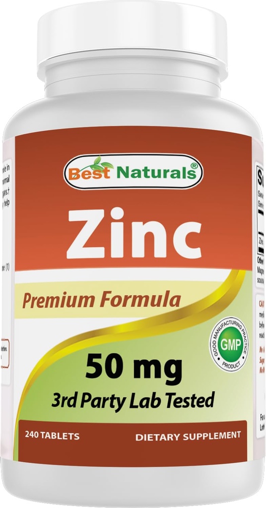 Beste natürliche Zinkergänzung als Zinkgluconat 50mg 240 Tabletten - Immununterstützung