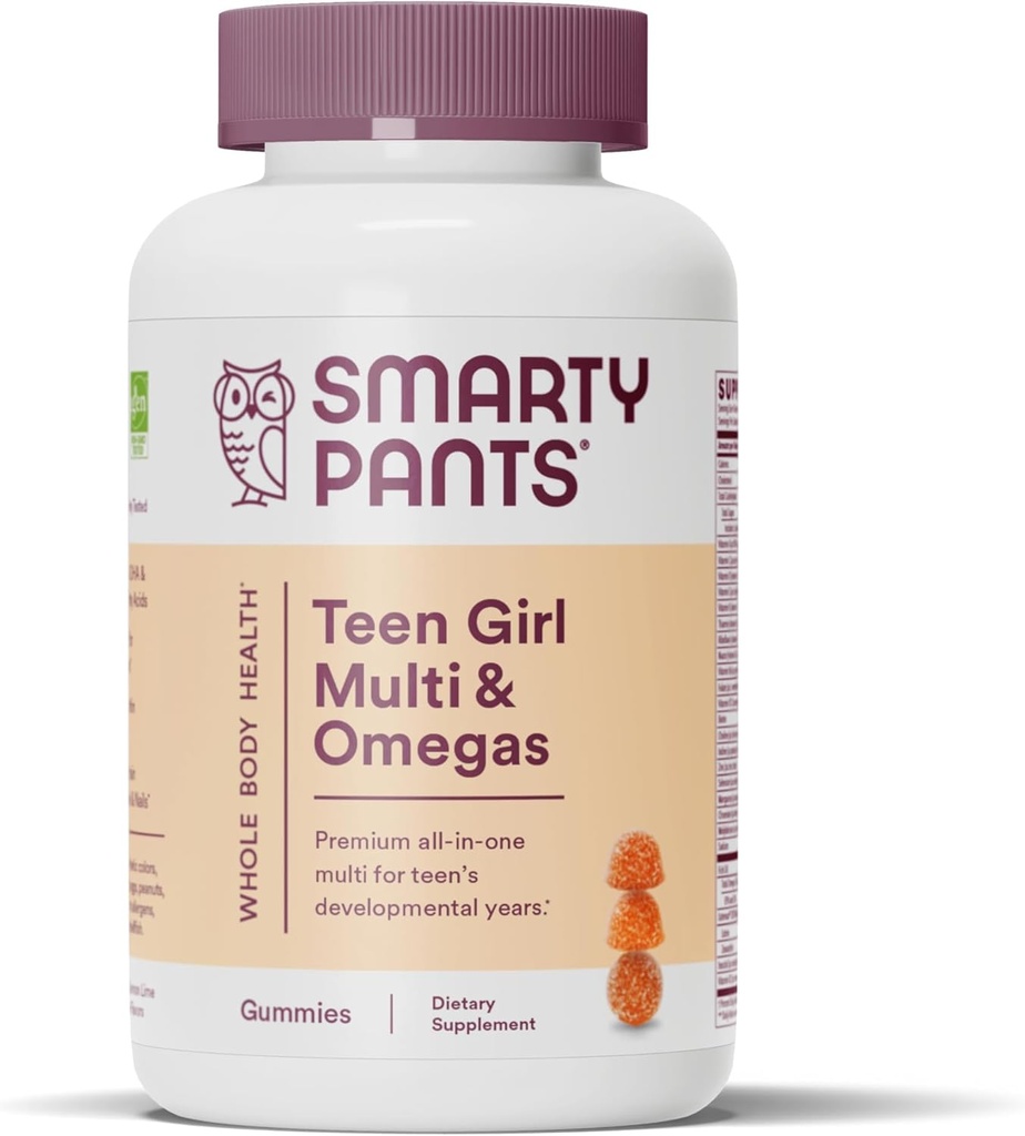 SmartyPants Adolescent fille Multi & Omega Gummies, 90 comte