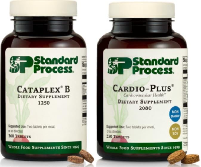 Ensemble de compléments alimentaires Cataplex B & Cardio-Plus - Suppléments d'aide à la circulation cardiaque et à la production d'énergie - Soutien cardiovasculaire avec vitamine B