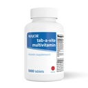 MAJOR Tab-A-Vite Multivitamin Tablets - Glutenfreies Multivitamin für Erwachsene, unterstützt Gesamtgesundheit, Multimineral Supplement, 1000 Zähler