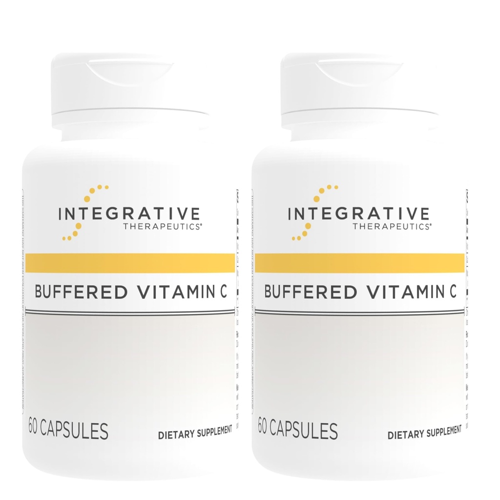 Integrative Therapeutik Gepuffertes Vitamin C - Antioxidante Unterstützungsergänzung für gesunde Haut & Connective Tissues* - Vegan & Glutenfrei - 60 Kapseln (2 Packung)