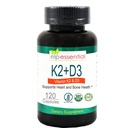 ELP ESSENTIAL Vitamin K2 mit D3 Supplement Knochen und Herzgesundheit, Kapseln K2+D3 Vitamine 120 Kapseln