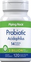 Pipeping Rock Probiotique Acidophilus Capsules pour les femmes et les hommes 3 Million de cultures vivantes 120 Pills