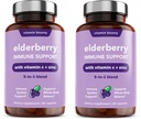 Vitamin Bounty Elderberry Immununterstützung - mit Zink, Vitamin C & Echinacea, Fortgeschrittenes 5-in-1 Blend, Leistungsstarkes Antioxidans, unterstützt Ganzkörper Balance, Non-GMO - 60 Kapseln, 2 Packung