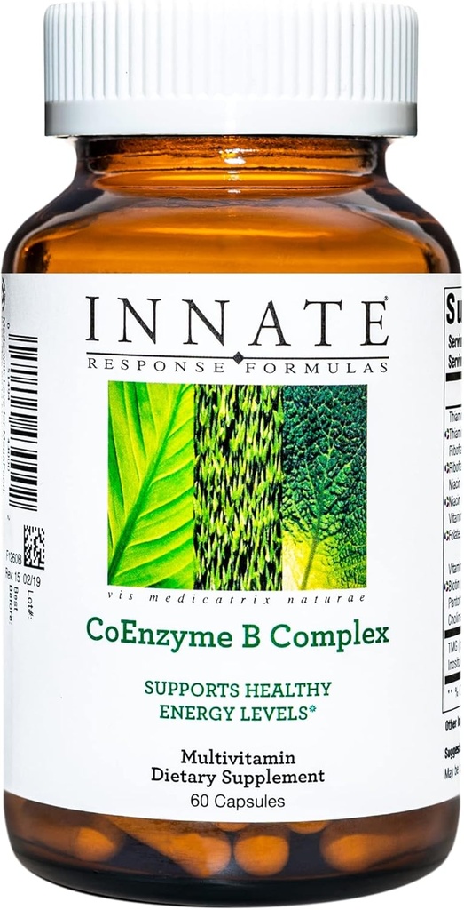 Formules de réponse INNATE, Complexe Coenzyme B, Multivitamine pour l'énergie cellulaire, 60 capsules (60 portions)