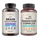 AMANDEAN Premium Brain & Magnesium Bundle: High-Absorption Magnesium L-Threonate, Glycinate & Malate, USA-Grown Organic Lion’s Mane 6:1 Extract und Alpha-GPC. Unterstützt kognitive Gesundheit, Fokus & Schlaf